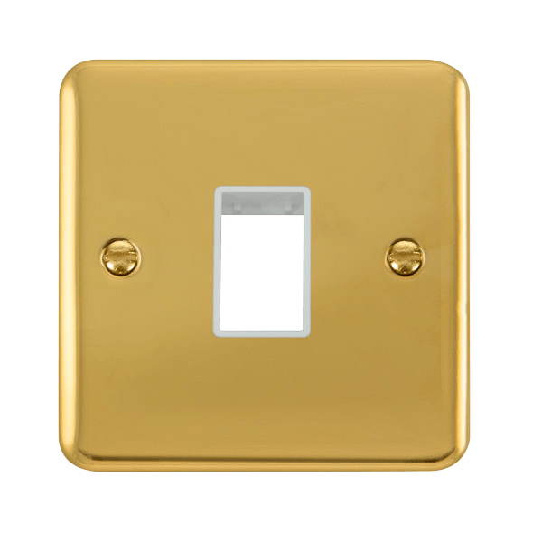 Click MiniGrid 1 Gang MiniGrid Unfurnished Plate - 1 Aperture – DPBR401WH