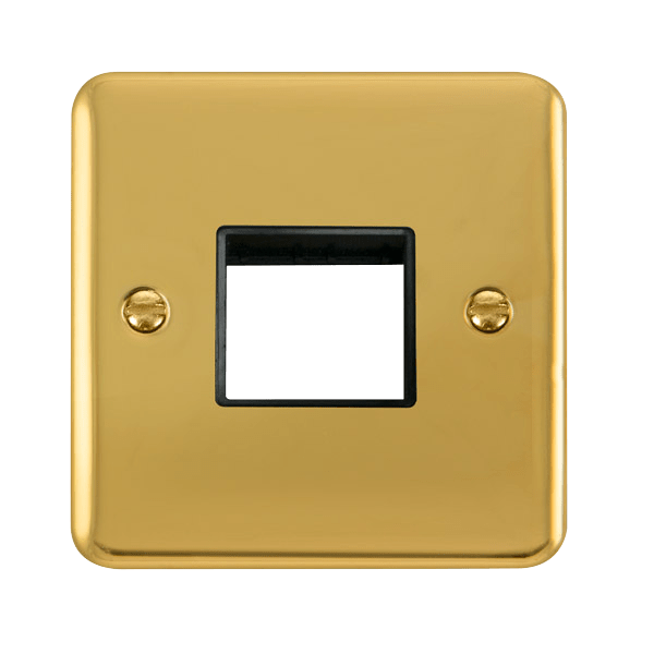 Click MiniGrid 1 Gang MiniGrid Unfurnished Plate - 2 Apertures – DPBR402BK