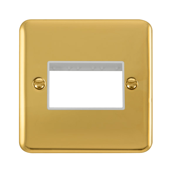 Click MiniGrid 1 Gang MiniGrid Unfurnished Plate - 3 Apertures – DPBR403WH