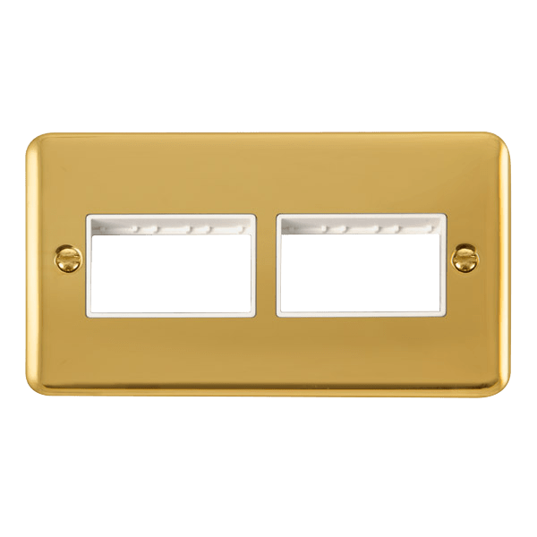 Click MiniGrid 2 Gang MiniGrid Unfurnished Plate - 2 x 3 Apertures – DPBR406WH