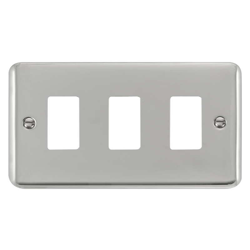 Click GridPro 3 Gang GridPro Frontplate - Polished Chrome – DPCH20403