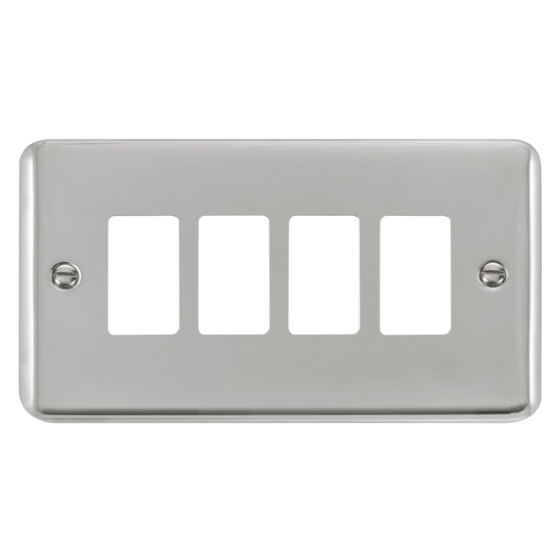 Click GridPro 4 Gang GridPro Frontplate - Polished Chrome – DPCH20404
