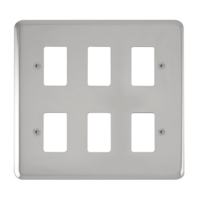 Click GridPro 6 Gang GridPro Frontplate - Polished Chrome – DPCH20506