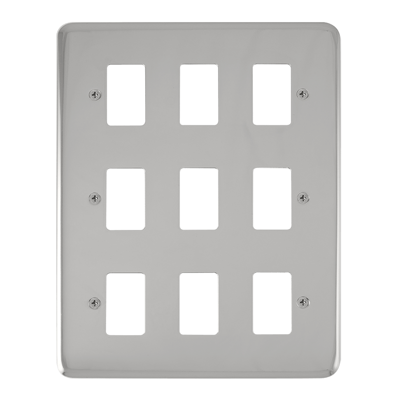 Click GridPro 9 Gang GridPro Frontplate - Polished Chrome – DPCH20509