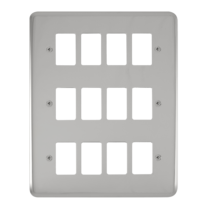 Click GridPro 12 Gang GridPro Frontplate - Polished Chrome – DPCH20512