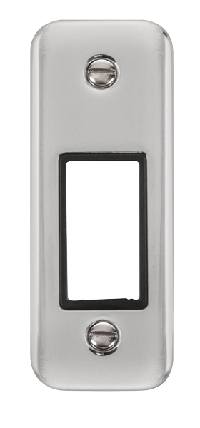 Click MiniGrid 1 Gang MiniGrid Unfurnished Architrave Plate - 1 Aperture – DPCH471BK
