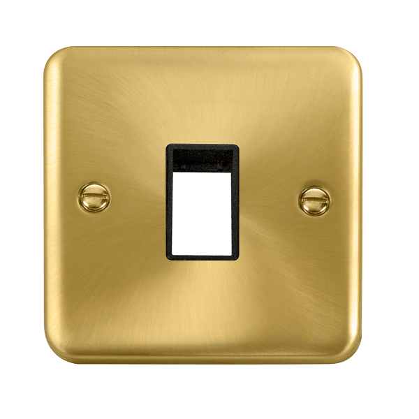 Click MiniGrid 1 Gang MiniGrid Unfurnished Plate - 1 Aperture – DPSB401BK