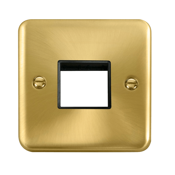 Click MiniGrid 1 Gang MiniGrid Unfurnished Plate - 2 Apertures – DPSB402BK