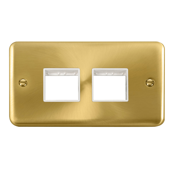 Click MiniGrid 2 Gang MiniGrid Unfurnished Plate - 2 x 2 Apertures – DPSB404WH