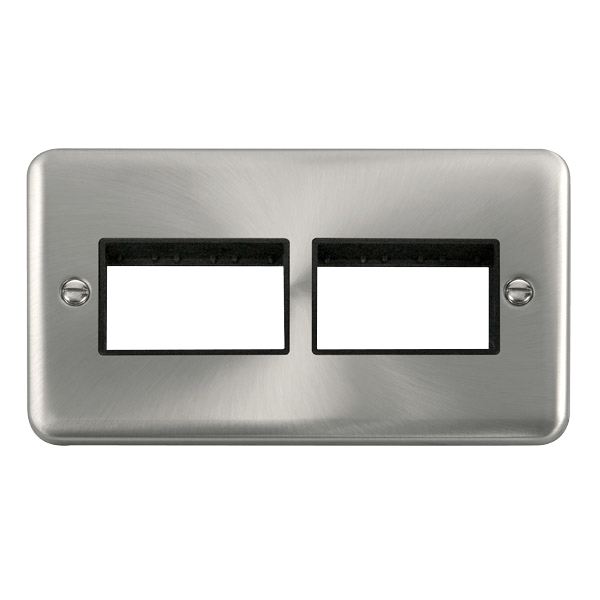 Click MiniGrid 2 Gang MiniGrid Unfurnished Plate - 2 x 3 Apertures – DPSC406BK