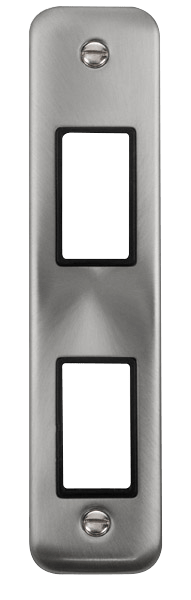 Click MiniGrid 2 Gang MiniGrid Unfurnished Architrave Plate - 2 Apertures – DPSC472BK