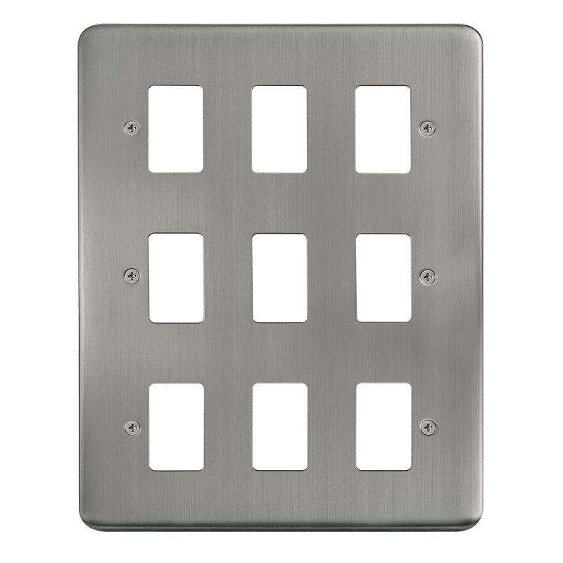 Click GridPro 9 Gang GridPro Frontplate - Stainless Steel – DPSS20509