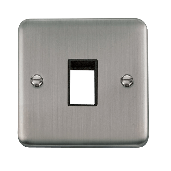 Click MiniGrid 1 Gang MiniGrid Unfurnished Plate - 1 Aperture – DPSS401BK