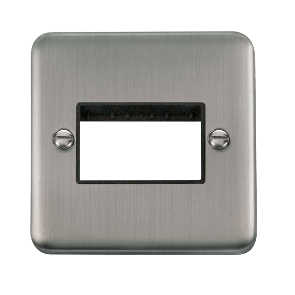 Click MiniGrid 1 Gang MiniGrid Unfurnished Plate - 3 Apertures – DPSS403BK