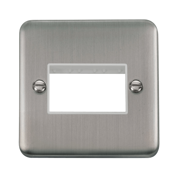 Click MiniGrid 1 Gang MiniGrid Unfurnished Plate - 3 Apertures – DPSS403WH