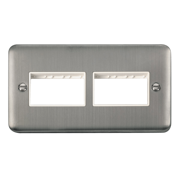 Click MiniGrid 2 Gang MiniGrid Unfurnished Plate - 2 x 3 Apertures – DPSS406WH