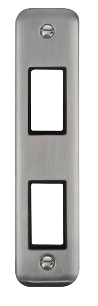 Click MiniGrid 2 Gang MiniGrid Unfurnished Architrave Plate - 2 Apertures – DPSS472BK