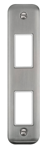 Click MiniGrid 2 Gang MiniGrid Unfurnished Architrave Plate - 2 Apertures – DPSS472WH