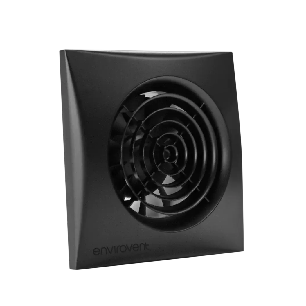 Envirovent SIL100T-B 100mm Black Ultra Quiet Extractor Fan with Timer Envirovent