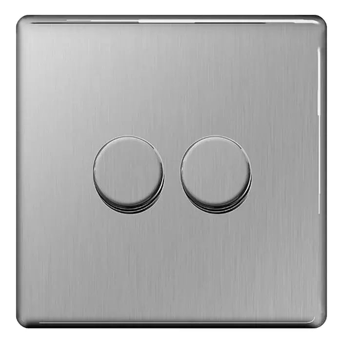 BG Nexus Screwless Flat Plate Brushed Steel Switches and Sockets Grey Inserts Full Range BG Nexus