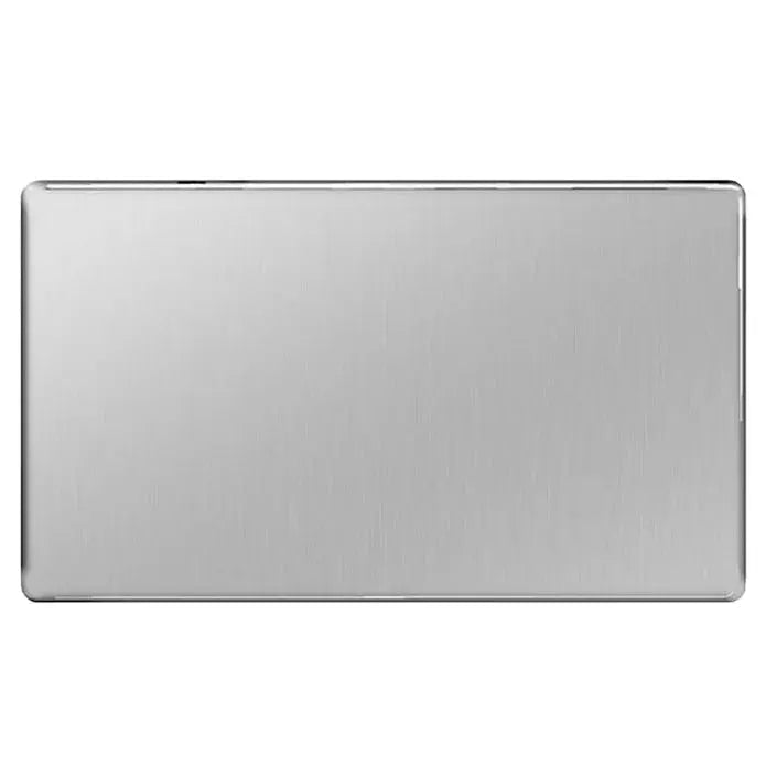 BG Nexus Screwless Flat Plate Brushed Steel Switches and Sockets Grey Inserts Full Range BG Nexus