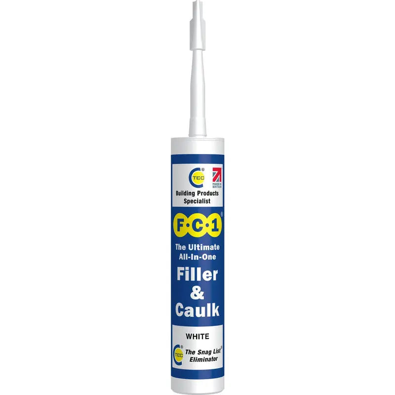 FC-1 filler and caulk tube on a white background