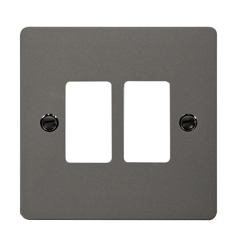 Click GridPro 2 Gang GridPro Frontplate - Black Nickel – FPBN20402