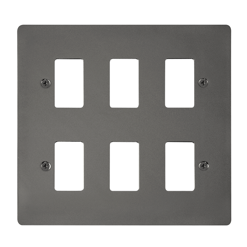 Click GridPro 6 Gang GridPro Frontplate - Black Nickel – FPBN20506