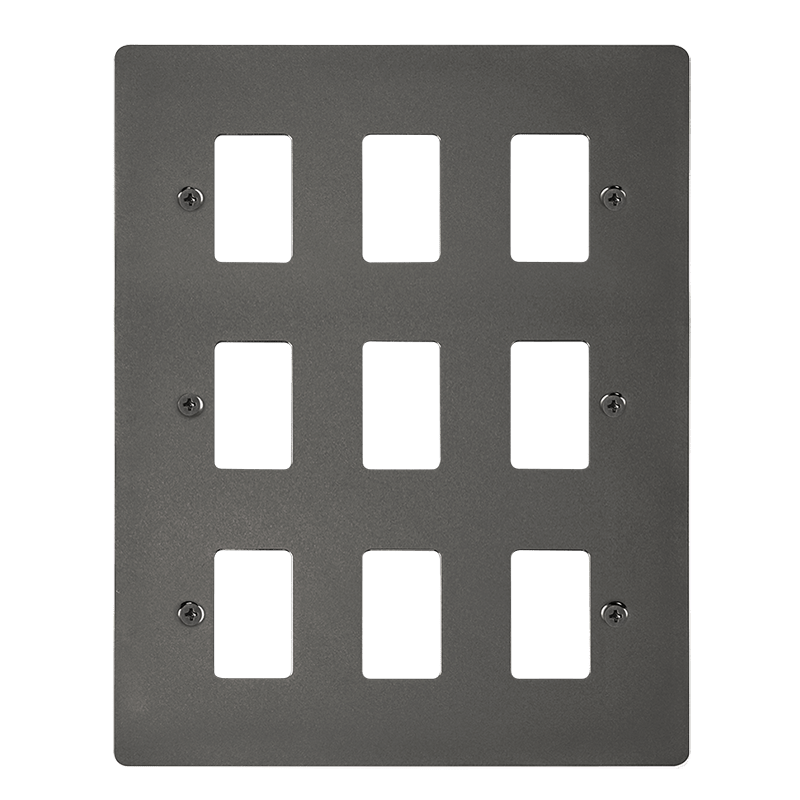 Click GridPro 9 Gang GridPro Frontplate - Black Nickel – FPBN20509