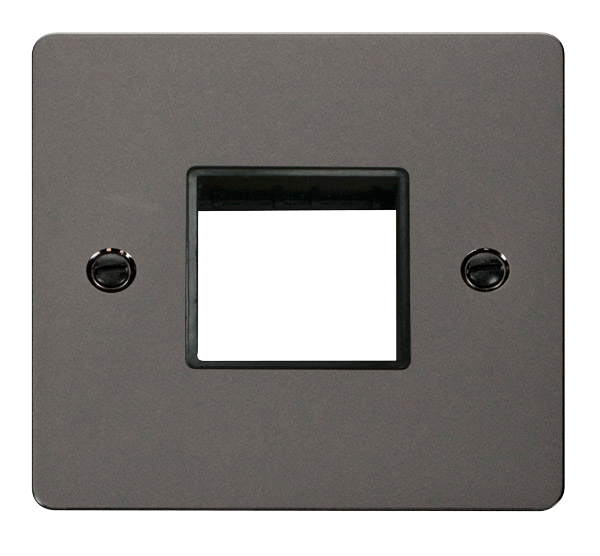 Click MiniGrid 1 Gang Plate Twin Switch Aperture - Black – FPBN402BK