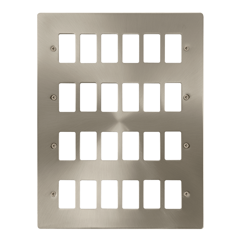 Click GridPro 24 Gang GridPro Frontplate - Brushed Stainless – FPBS20524