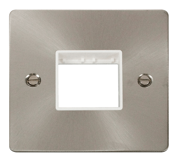 Click MiniGrid 1 Gang Plate Twin Switch Aperture - White – FPBS402WH