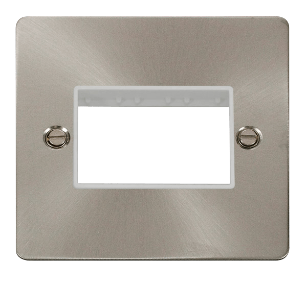 Click MiniGrid 1 Gang Plate Triple Switch Aperture - White – FPBS403WH