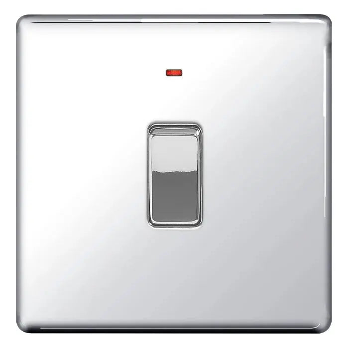 BG Nexus Screwless Flat Plate Polished Chrome Switches and Sockets White Inserts Full Range BG Nexus