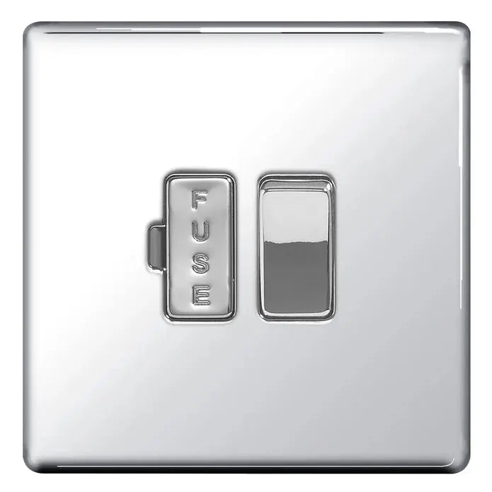 BG Nexus Screwless Flat Plate Polished Chrome Switches and Sockets Grey Inserts Full Range BG Nexus