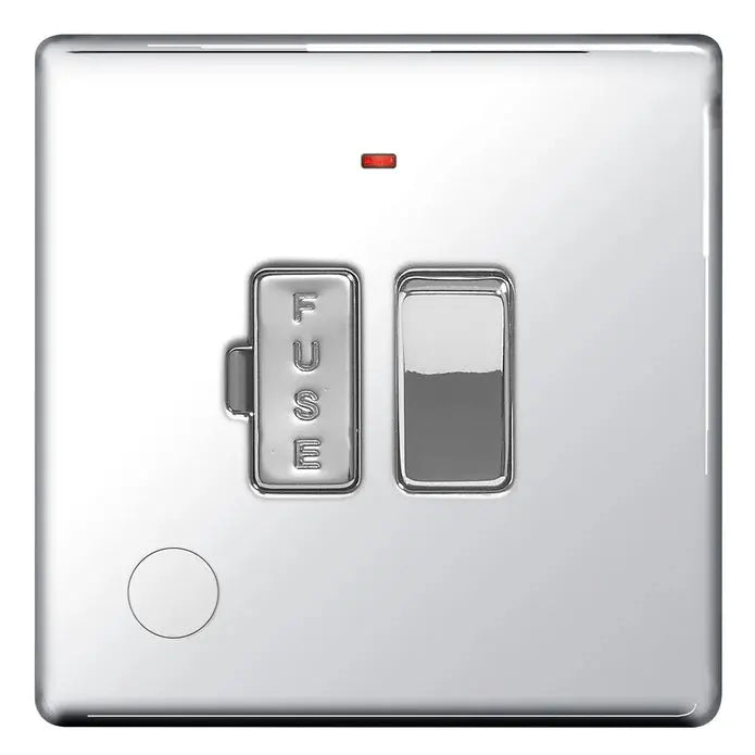 BG Nexus Screwless Flat Plate Polished Chrome Switches and Sockets Grey Inserts Full Range BG Nexus
