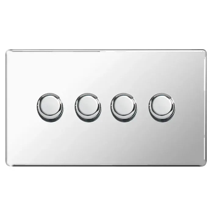 BG Nexus Screwless Flat Plate Polished Chrome Switches and Sockets Grey Inserts Full Range BG Nexus