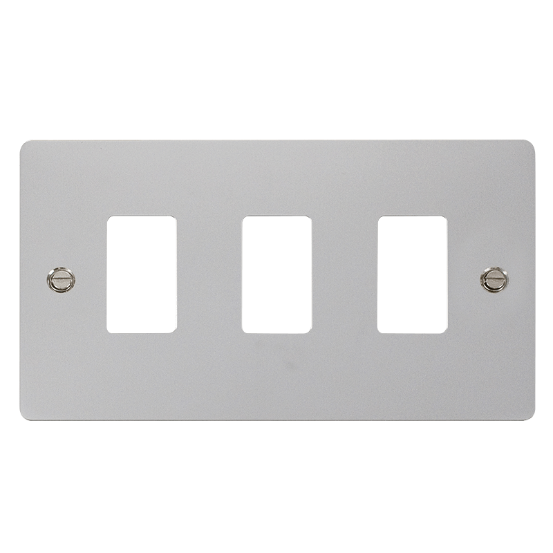 Click GridPro 3 Gang GridPro Frontplate - Polished Chrome – FPCH20403