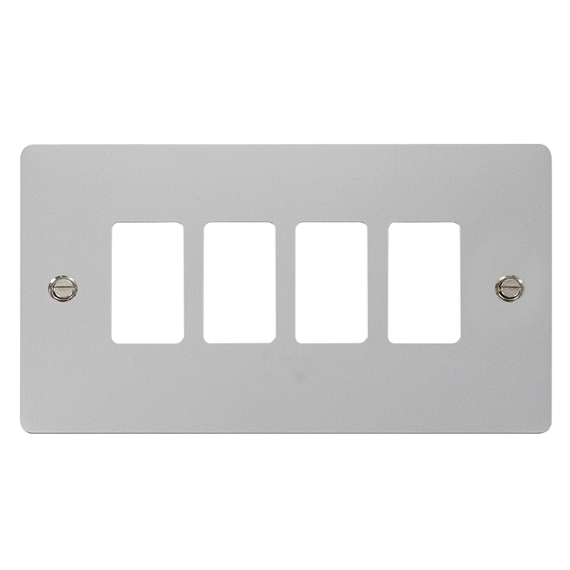 Click GridPro 4 Gang GridPro Frontplate - Polished Chrome – FPCH20404