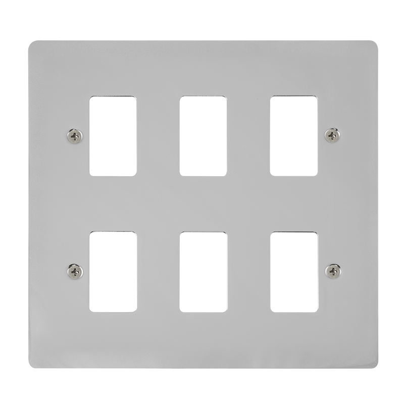 Click GridPro 6 Gang GridPro Frontplate - Polished Chrome – FPCH20506