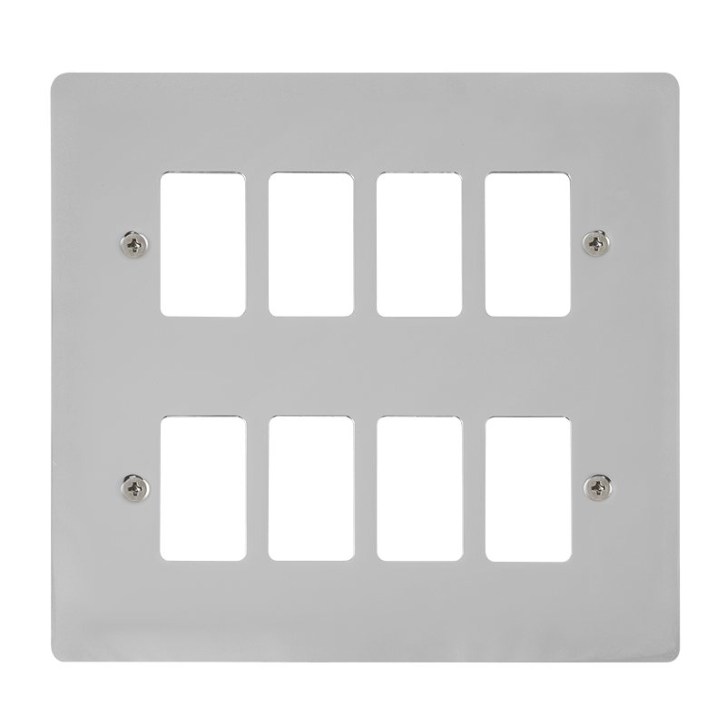 Click GridPro 8 Gang GridPro Frontplate - Polished Chrome – FPCH20508