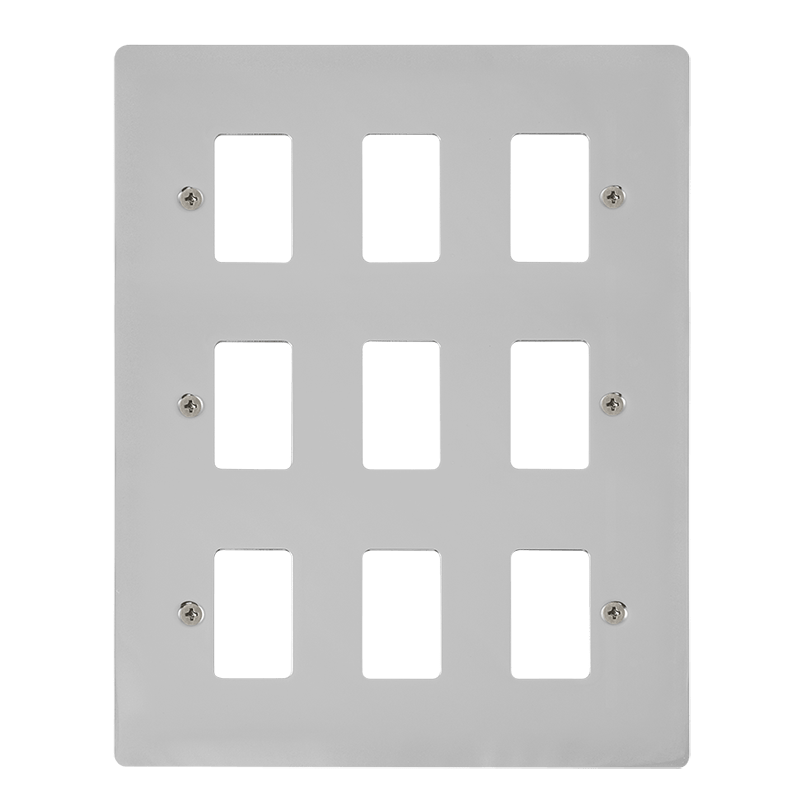 Click GridPro 9 Gang GridPro Frontplate - Polished Chrome – FPCH20509