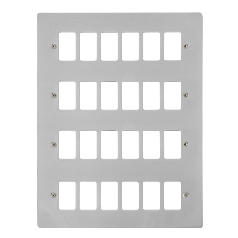 Click GridPro 24 Gang GridPro Frontplate - Polished Chrome – FPCH20524