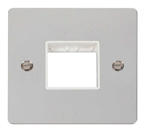 Click MiniGrid 1 Gang Plate Twin Switch Aperture - White – FPCH402WH