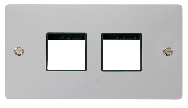 Click MiniGrid 2 Gang Plate (2+2) Switch Aperture - Black – FPCH404BK