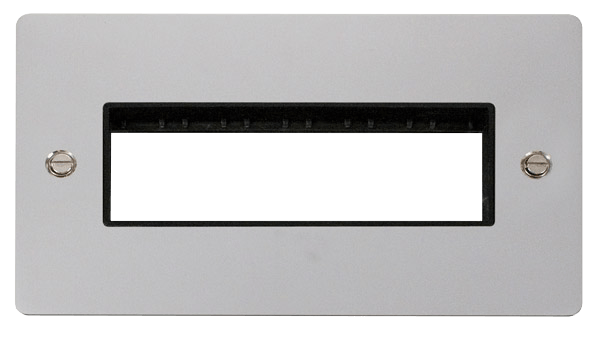 Click MiniGrid 2 Gang Plate 6 In-Line Switch Aperture - Black – FPCH426BK