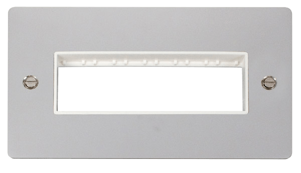 Click MiniGrid 2 Gang Plate 6 In-Line Switch Aperture - White – FPCH426WH