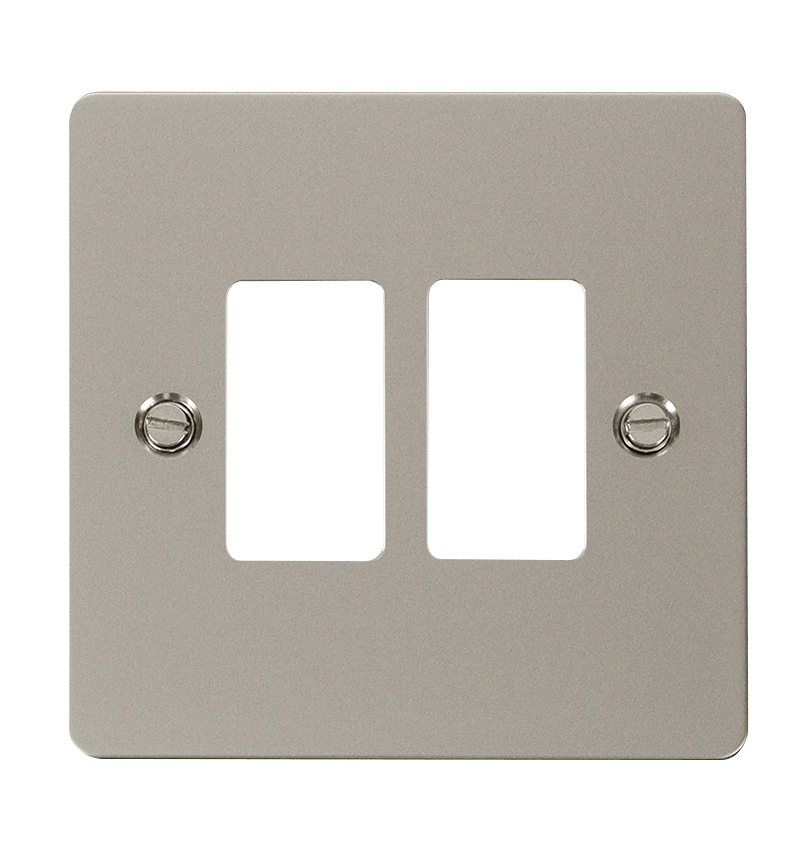 Click GridPro 2 Gang GridPro Frontplate - Pearl Nickel – FPPN20402