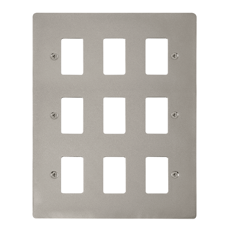 Click GridPro 9 Gang GridPro Frontplate - Pearl Nickel – FPPN20509