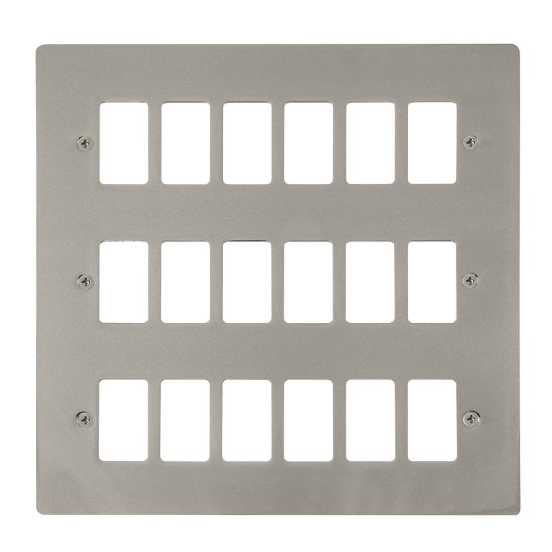 Click GridPro 18 Gang GridPro Frontplate - Pearl Nickel – FPPN20518